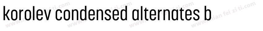 korolev condensed alternates bold字体转换